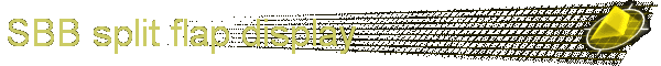 SBB split flap display